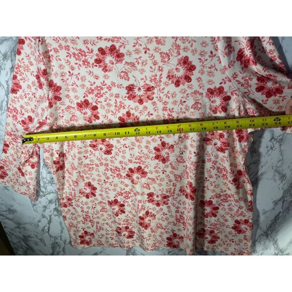 Style & Co Floral Print 3/4 Sleeve Top 3X 100% Supima Cotton - Picture 5 of 9